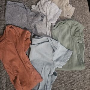 Gerber Kids Bodysuits - Orange, Gray, Green, Blue, Cream